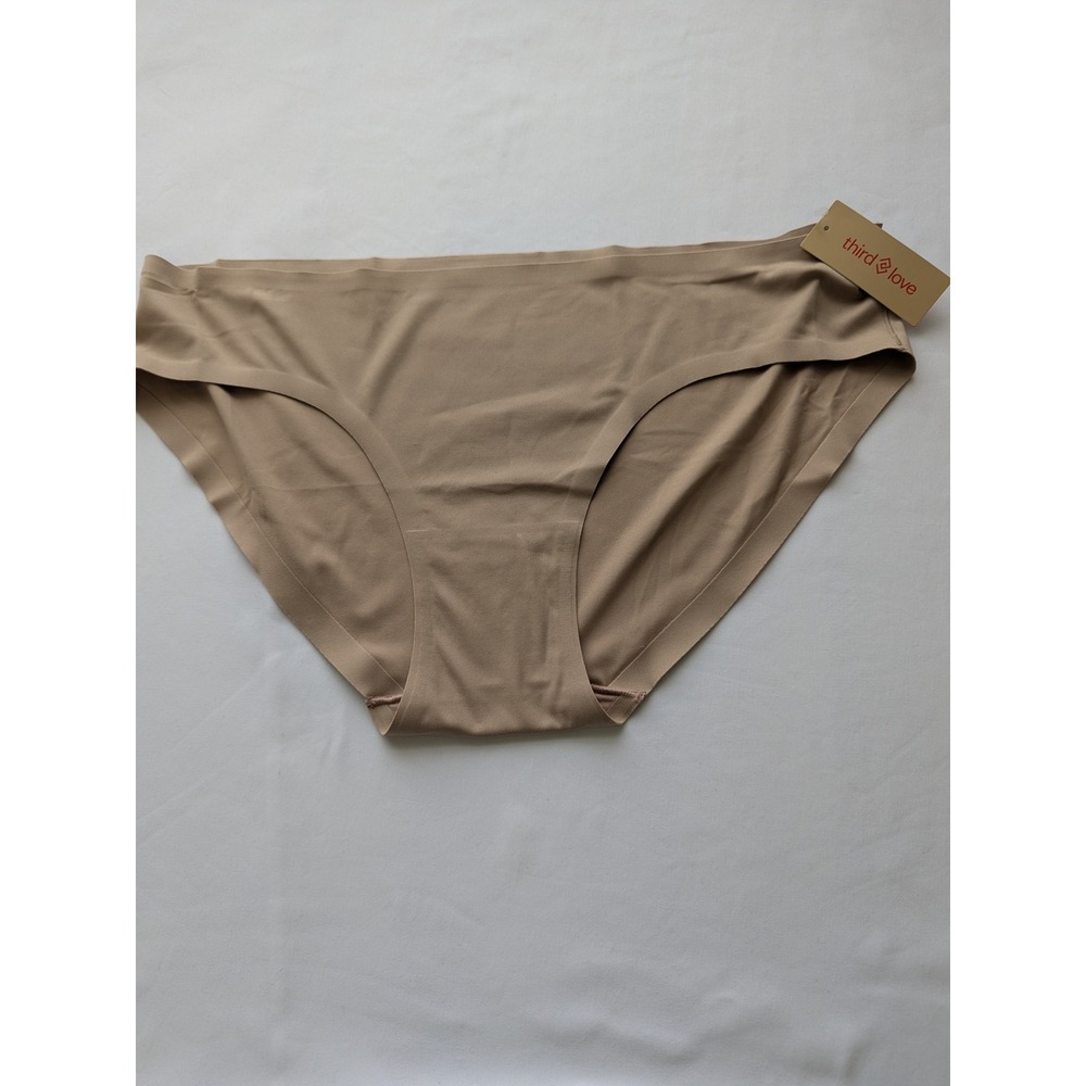 ThirdLove Seamless Bikini Panties Women 1X Warm Taupe Nude No-Show Microfiber